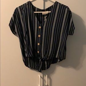 Blue stripe top